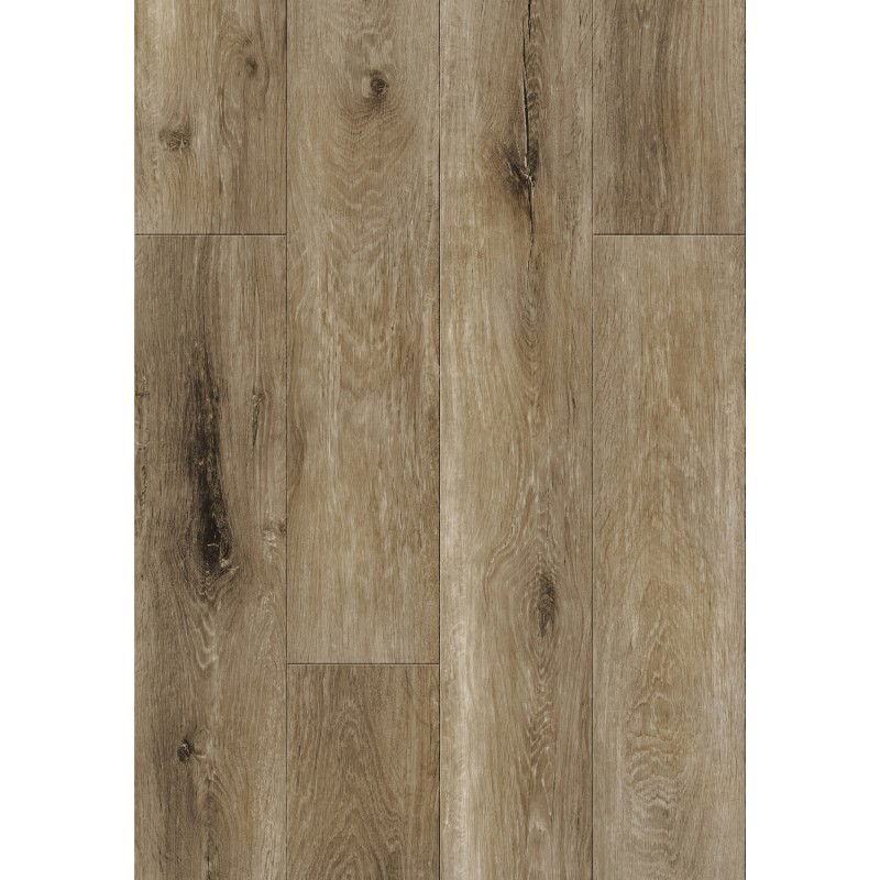 Mexen Clermont échantillon de panneaux vinyles 1240 x 182 mm SPC 6,5 mm, sous-couche IXPE 1,5 mm, 4 V-Fugues, Chêne - F1053-S