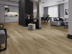 Mexen Clermont échantillon de panneaux vinyles 1240 x 182 mm SPC 6,5 mm, sous-couche IXPE 1,5 mm, 4 V-Fuge, Chêne - F1053-S