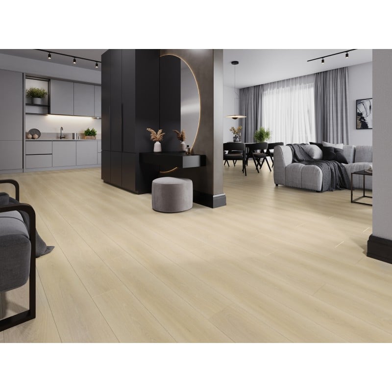 Mexen Charlotte échantillon de panneaux vinyles SPC 6,5 mm, sous-couche IXPE 1,5 mm, 4 V-Joint, Chêne - F1055-S