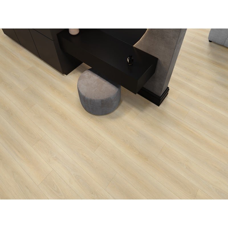 Mexen Kinston échantillon de panneaux en vinyle SPC 6,5 mm, sous-couche IXPE 1,5 mm, 4 V-Fuga, Chêne - F1057-S
