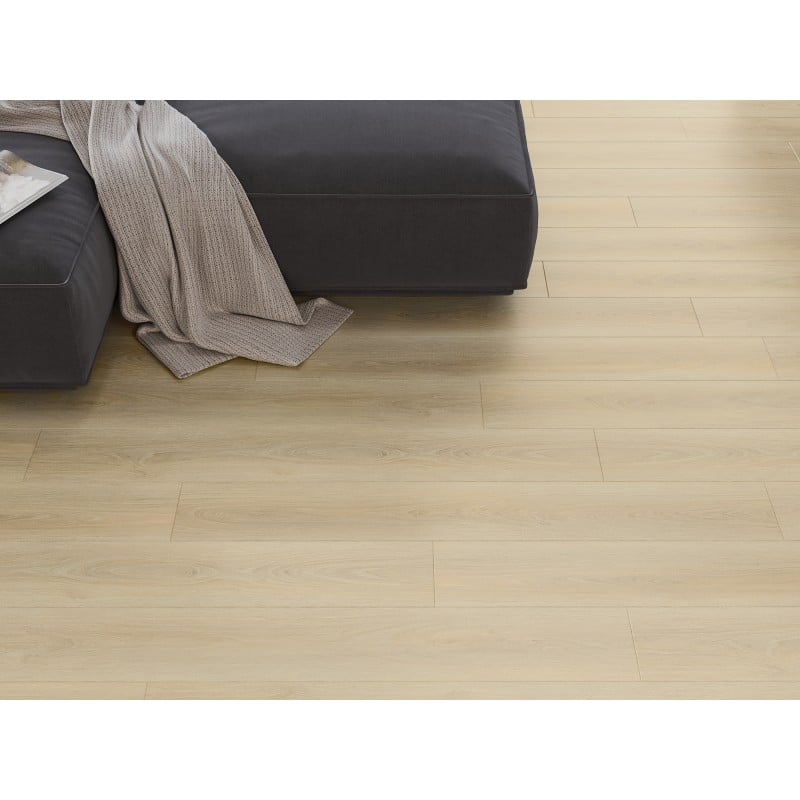 Mexen Kinston échantillon de panneaux en vinyle SPC 6,5 mm, sous-couche IXPE 1,5 mm, 4 V-Fuga, Chêne - F1057-S