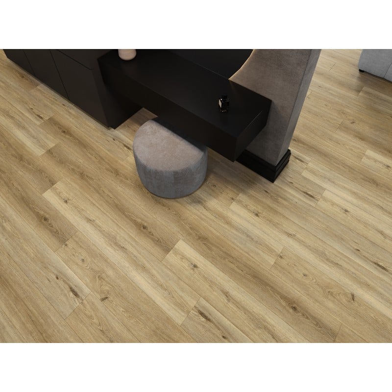 Mexen Sanford échantillon de panneaux vinyles SPC 6,5 mm, sous-couche IXPE 1,5 mm, 4 V-Fuga, Chêne - F1059-S