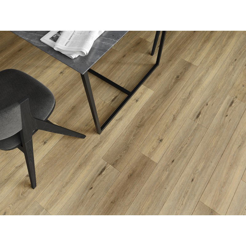 Mexen Sanford échantillon de panneaux vinyles 1240 x 182 mm SPC 6,5 mm, sous-couche IXPE 1,5 mm, 4 V-Joint, Chêne - F1059-S