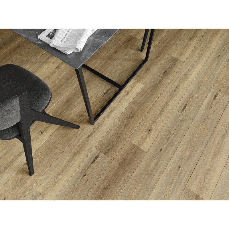 Mexen Sanford échantillon de panneaux vinyles SPC 6,5 mm, sous-couche IXPE 1,5 mm, 4 V-Fuga, Chêne - F1059-S