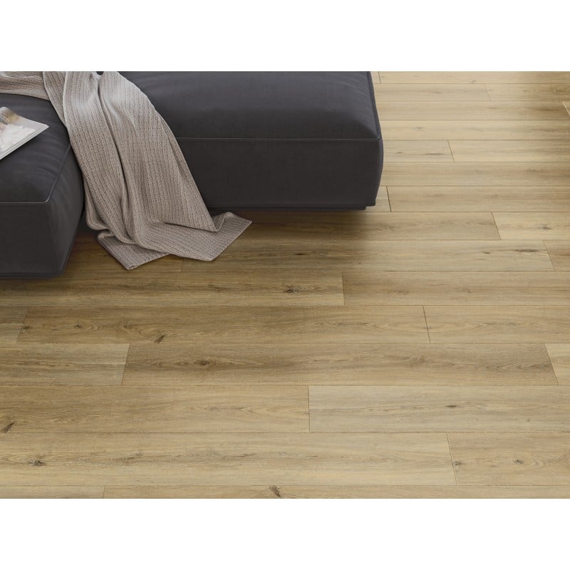 Mexen Sanford échantillon de panneaux vinyles SPC 6,5 mm, sous-couche IXPE 1,5 mm, 4 V-Fuga, Chêne - F1059-S