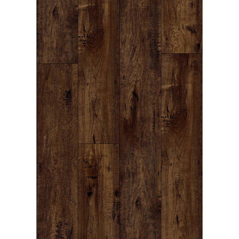Échantillon de panneaux en vinyle Mexen Boston 1240 x 182 mm SPC 6,5 mm, sous-couche IXPE 1,5 mm, 4 V-Fuga, Cerise - F1060-S