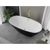Mexen Eris baignoire autoportante 180 x 95 cm, blanc/noir, trop-plein doré - 53441809575-50