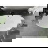 Mexen Eris baignoire autoportante 180 x 95 cm, blanc/noir, trop-plein noir - 53441809575-70