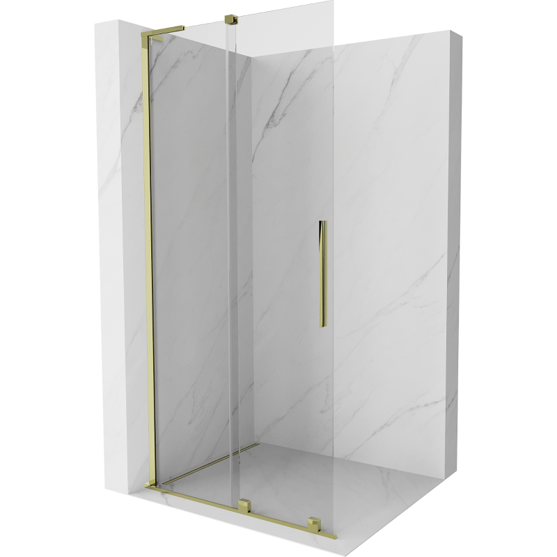 Paroi de douche coulissante Mexen Velar L Walk-in 100 x 200 cm, transparent 8 mm, or - 871-100-003-03-50