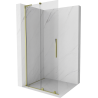 Mexen Velar L paroi de douche coulissante Walk-in 100 x 200 cm, transparent 8 mm, or - 871-100-003-03-50