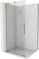 Mexen Velar L paroi de douche coulissante Walk-in 100 x 200 cm, transparent 8 mm, or - 871-100-003-03-50