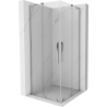 Mexen Velar L Cabine de douche Duo coulissante 80 x 80 cm, transparent, chrome - 871-080-080-02-03-01