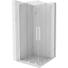 Cabine de douche coulissante Mexen Velar L Duo 100 x 100 cm, transparente, blanche - 871-100-100-02-03-20