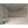 Mexen Omega cabine de douche coulissante 140 x 80 cm, transparente, dorée - 825-140-080-50-00