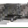 Cabine de douche coulissante Mexen Velar L Duo 90 x 90 cm, transparent, or brossé - 871-090-090-02-03-55