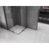Mexen Velar L Duo cabine de douche coulissante 80 x 80 cm, transparent, gris pistolet brossé - 871-080-080-02-03-66
