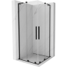 Mexen Velar L Duo cabine de douche coulissante 80 x 80 cm, transparent, noire - 871-080-080-02-03-70