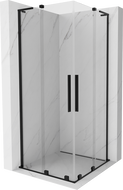 Mexen Velar L Duo cabine de douche coulissante 80 x 80 cm, transparent, noire - 871-080-080-02-03-70