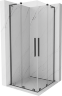 Mexen Velar L Duo cabine de douche coulissante 90 x 90 cm, transparent, gun metal - 871-090-090-02-03-95