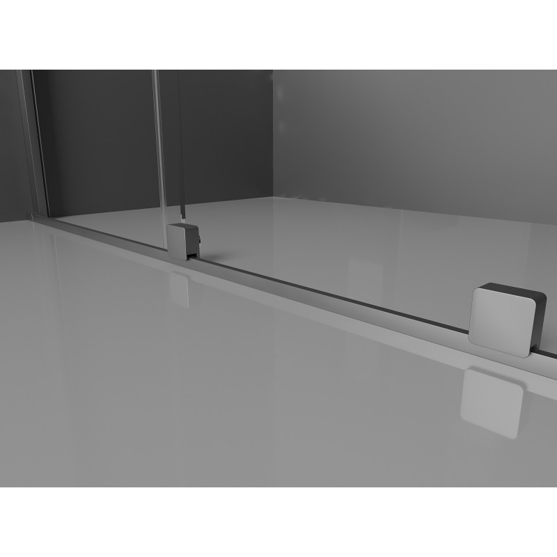 Mexen Velar L Duo cabine de douche coulissante 80 x 80 cm, transparent, métal gun - 871-080-080-02-03-95