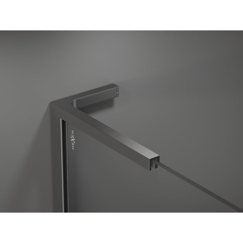 Mexen Velar L Duo cabine de douche coulissante 80 x 80 cm, transparent, métal gun - 871-080-080-02-03-95