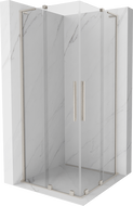 Cabine de douche coulissante Mexen Velar L Duo 90 x 90 cm, transparent, nickel brossé - 871-090-090-02-03-97