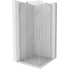 Mexen Velar L Duo cabine de douche coulissante 100 x 100 cm, transparent, nickel brossé - 871-100-100-02-03-97