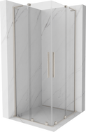 Mexen Velar L Duo cabine de douche coulissante 100 x 100 cm, transparent, nickel brossé - 871-100-100-02-03-97