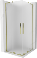 Mexen Velar L Duo cabine de douche coulissante 80 x 80 cm, givrée, or - 871-080-080-02-33-50