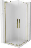 Mexen Velar L Duo cabine de douche coulissante 100 x 100 cm, givrée, or - 871-100-100-02-33-50