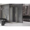 Mexen Velar L Duo cabine de douche coulissante 80 x 80 cm, givrée, dorée - 871-080-080-02-33-50