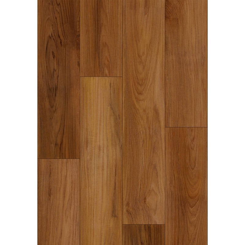 Mexen Lubbock  échantillon de panneaux vinyles SPC 6,5 mm, sous-couche IXPE 1,5 mm, 4 V-Joint, Teck - F1092-S