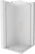Mexen Velar L Duo cabine de douche coulissante 80 x 80 cm, givré, nickel brossé - 871-080-080-02-33-97