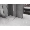 Mexen Velar L Duo cabine de douche coulissante 80 x 80 cm, givré, nickel brossé - 871-080-080-02-33-97