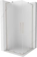 Mexen Velar L Duo cabine de douche coulissante 90 x 90 cm, givrée, nickel brossé - 871-090-090-02-33-97