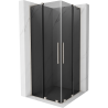 Mexen Velar L Duo cabine de douche coulissante 90 x 90 cm, graphite, nickel brossé - 871-090-090-02-43-97