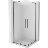 Mexen Velar L Duo cabine de douche coulissante 80 x 80 cm, givré, gun metal - 871-080-080-02-33-95