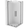 Mexen Velar L Duo cabine de douche coulissante 90 x 90 cm, givrée, gun metal - 871-090-090-02-33-95