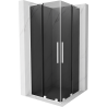 Mexen Velar L Duo cabine de douche coulissante 80 x 80 cm, graphite, blanc - 871-080-080-02-43-20