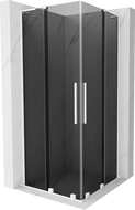 Mexen Velar L Duo cabine de douche coulissante 80 x 80 cm, graphite, blanc - 871-080-080-02-43-20