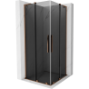 Mexen Velar L Duo cabine de douche coulissante 90 x 90 cm, graphite, or rose - 871-090-090-02-43-60