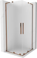 Mexen Velar L Duo cabine de douche coulissante 80 x 80 cm, givré, or rose - 871-080-080-02-33-60