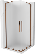 Mexen Velar L Duo cabine de douche coulissante 100 x 100 cm, givrée, or rose - 871-100-100-02-33-60