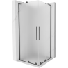 Cabine de douche à deux portes coulissantes Mexen Velar L Duo 100 x 100 cm, givrée, gris canon brossé - 871-100-100-02-33-66
