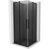 Mexen Velar L Duo cabine de douche coulissante 100 x 100 cm, graphite, noir - 871-100-100-02-43-70