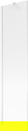 Mexen Next paroi de baignoire 1 volet 50 x 150 cm, rainures, blanc - 895-050-000-00-09-20