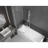 Mexen Next paroi de baignoire à 1 volet 50 x 150 cm, rayures, blanc - 895-050-000-00-09-20