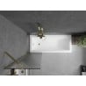 Mexen Next paroi de baignoire 1-volet 50 x 150 cm, rayures, doré - 895-050-000-00-09-50