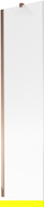Paroi de douche Mexen Next 1 volet 50 x 150 cm, rayée, or rose - 895-050-000-00-09-60