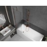 Mexen Next paroi de baignoire à 1 volet 50 x 150 cm, stries, or rose - 895-050-000-00-09-60